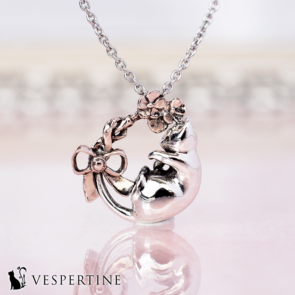 猫ジュエリーおすすめ｜VESPERTINE（ヴェスパタイン）猫リボンネックレス